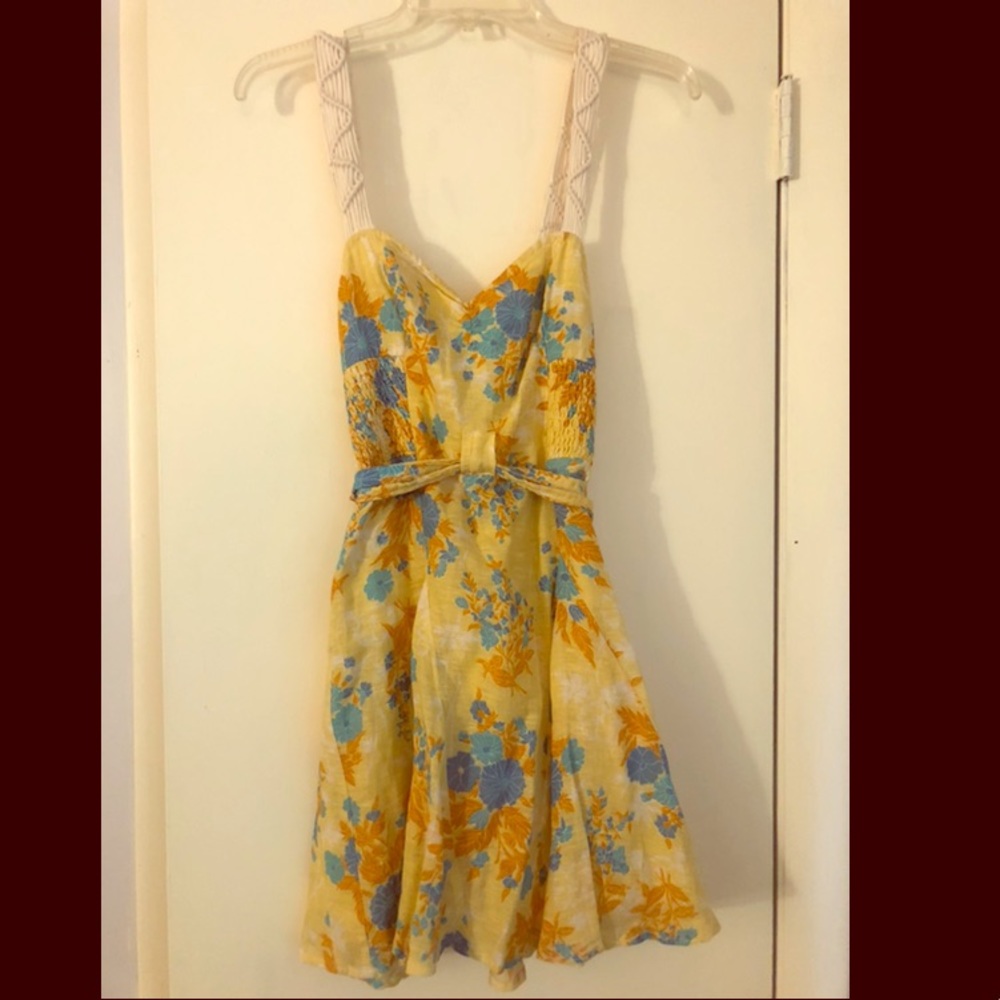 Free people springy yellow minidress
